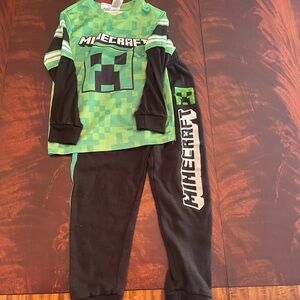 Kids Minecraft outfit. Long Sleeve Shirt and matching sweatpants.